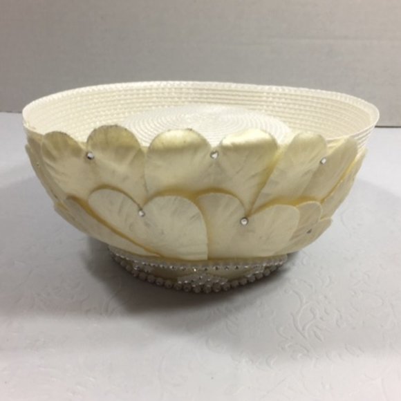 VTG White Fancy Doll Mannequin Stuffed Animal Derby Hat by Ann Marie Small - Picture 2 of 15